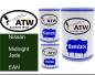 Preview: Nissan, Midnight Jade, EAN: 500ml Lackdose + 500ml Klarlack + 250ml Härter - Set, von ATW Autoteile West.